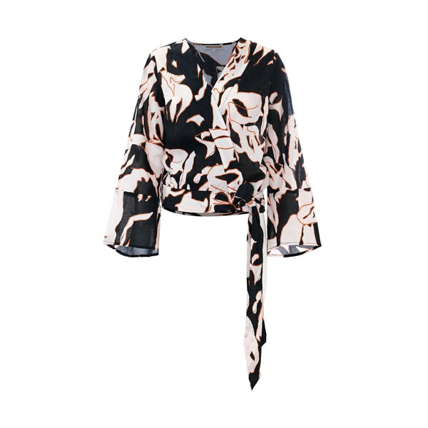 KOCCA Blusa Blusa Donna maniche a kimono Panna nero - Francavilla Moda